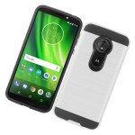 Wholesale Moto G6 Play / Moto G6 Forge (MOTO G Play 6th Gen) Armor Hybrid Case (Silver)